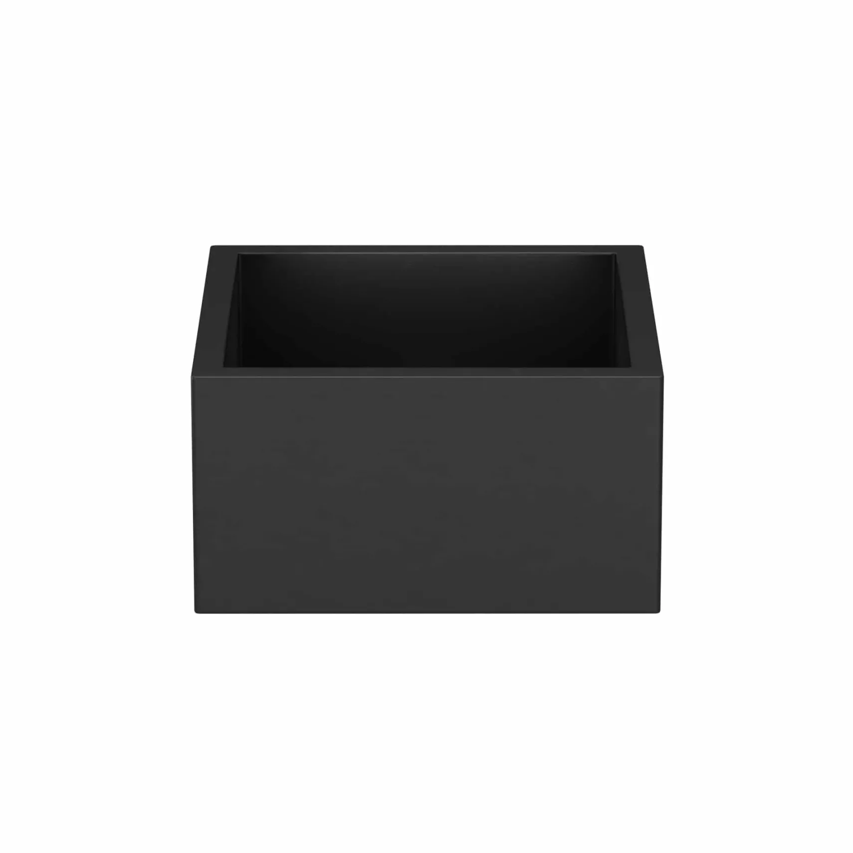 Native Trails Ventana 15" NativeStone Concrete Farmhouse Sink, Charcoal, NSB1515-C