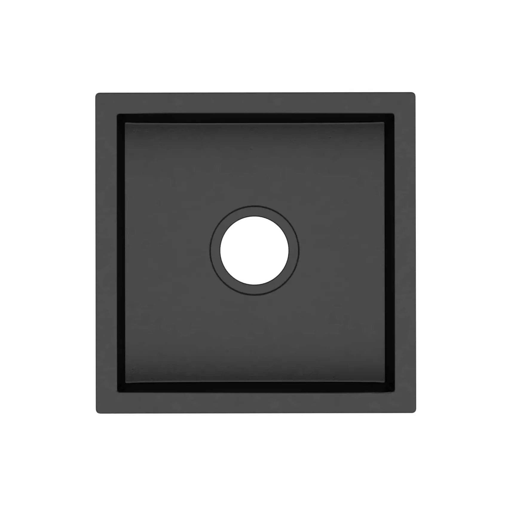 Native Trails Ventana 15" NativeStone Concrete Farmhouse Sink, Charcoal, NSB1515-C