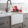Native Trails Ventana 15" NativeStone Concrete Farmhouse Sink, Pearl, NSB1515-P