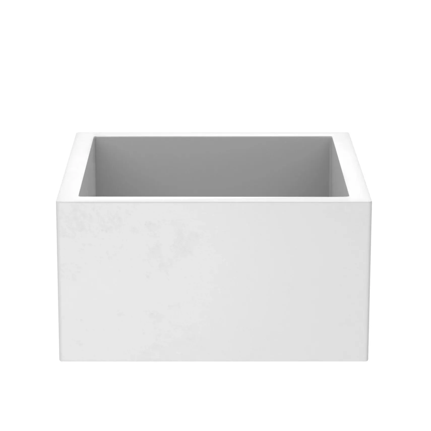 Native Trails Ventana 15" NativeStone Concrete Farmhouse Sink, Pearl, NSB1515-P