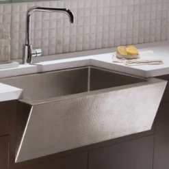 Native Trails Zuma 33" Nickel Farmhouse Sink, Brushed Nickel, CPK590