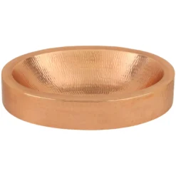 Premier Copper Products 17" Oval Copper Bathroom Sink, Polished Copper, VO17SKPC