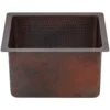 Premier Copper Products 17" Rectangle Copper Bar/Prep Sink, Oil Rubbed Bronze, 14 Gauge, BREC1713DB