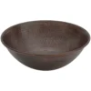 Premier Copper Products 15" Round Copper Bathroom Sink, Oil Rubbed Bronze, VR15WDB