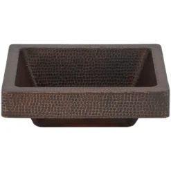 Premier Copper Products 15" x 12" Rectangle Vessel - Above Counter Copper Bathroom Sink, Oil Rubbed Bronze, 17 Gauge, VREC15SKDB