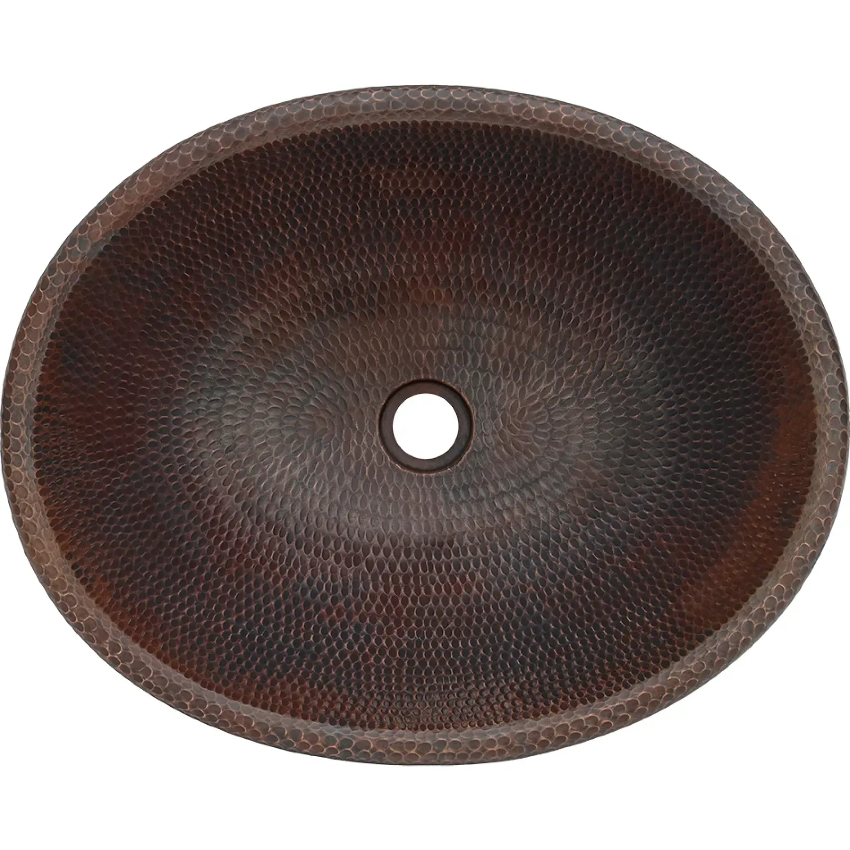 Premier Copper Products 20" Oval Copper Bathroom Sink, Oil Rubbed Bronze, LO20RDB
