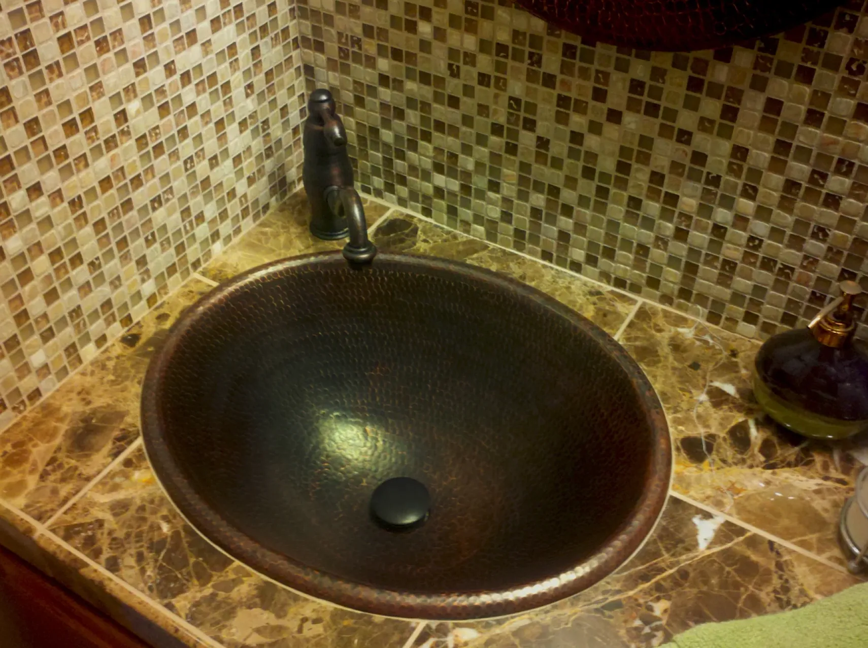 Premier Copper Products 20" Oval Copper Bathroom Sink, Oil Rubbed Bronze, LO20RDB