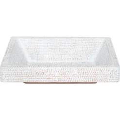 Premier Copper Products 19" x 16" Rectangle Vessel - Above Counter Copper Bathroom Sink, Glazed White, 17 Gauge, VREC19SKWHT