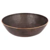 Premier Copper Products 14" Round Vessel - Above Counter Terra Firma Copper Bathroom Sink, Dark Brown, 10 Gauge, TFVR14DB