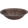 Premier Copper Products 19" Oval Copper Bathroom Sink, Oil Rubbed Bronze, LO19FSBDB