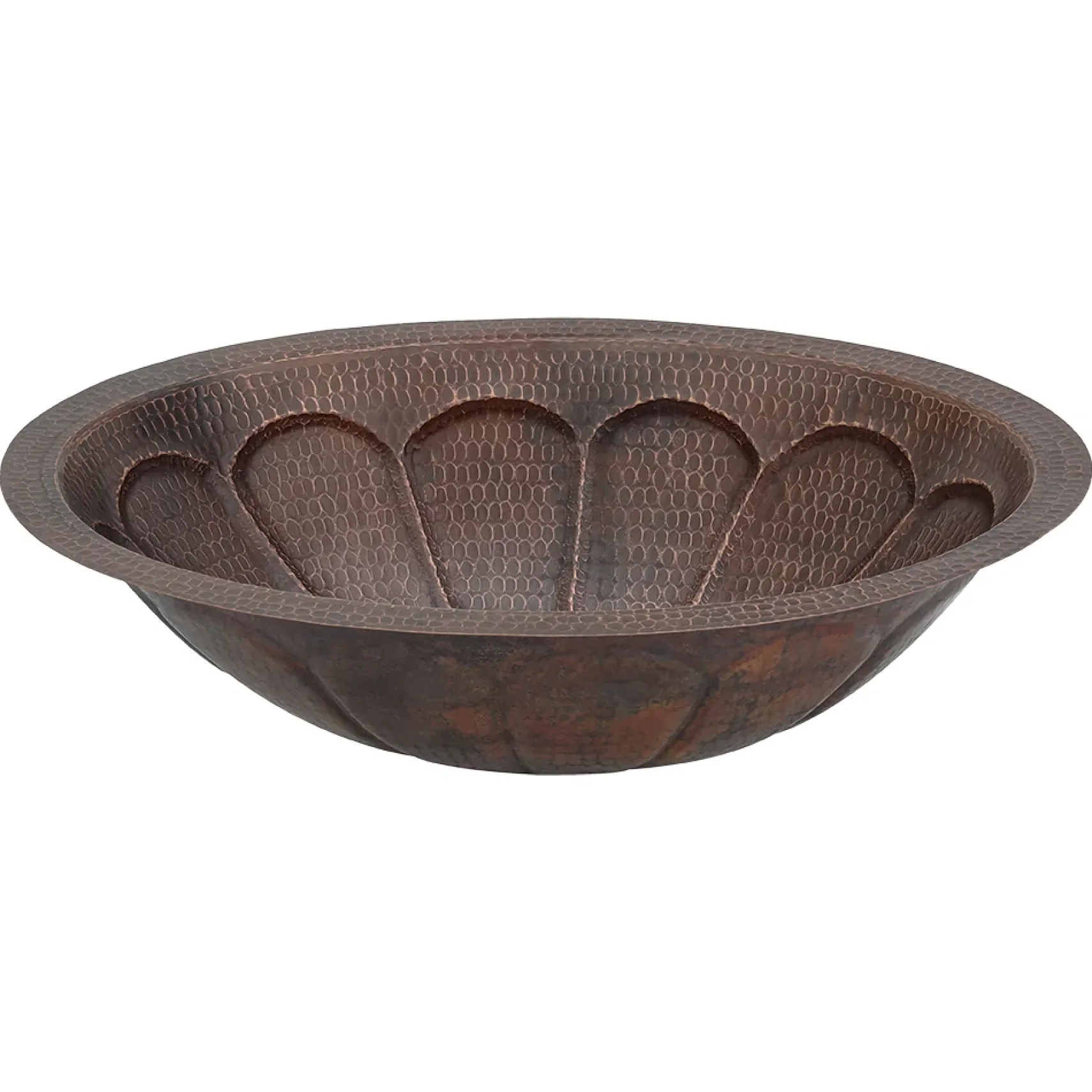 Premier Copper Products 19" Oval Copper Bathroom Sink, Oil Rubbed Bronze, LO19FSBDB