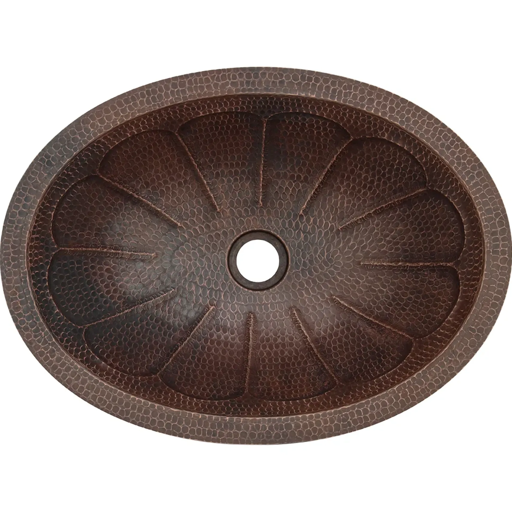 Premier Copper Products 19" Oval Copper Bathroom Sink, Oil Rubbed Bronze, LO19FSBDB