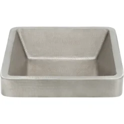 Premier Copper Products 19" Rectangle Copper Bathroom Sink, Nickel, VREC19SKEN
