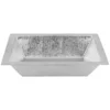 Premier Copper Products 17" x 13" Rectangle Dual - Undermount or Drop In Terra Firma Copper Bathroom Sink, Nickel, 10 Gauge, TFLREC17EN