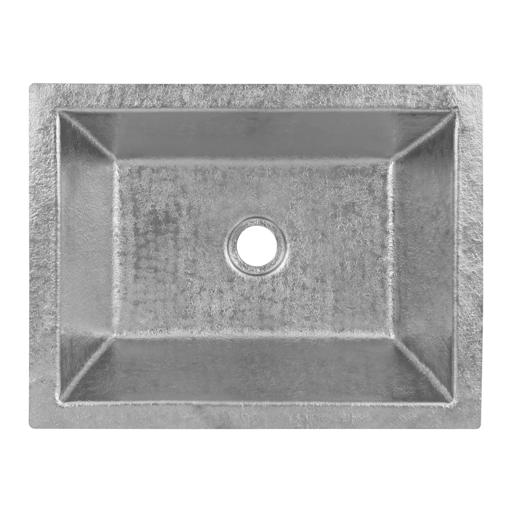 Premier Copper Products 17" x 13" Rectangle Dual - Undermount or Drop In Terra Firma Copper Bathroom Sink, Nickel, 10 Gauge, TFLREC17EN