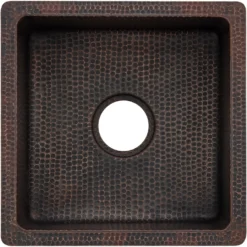 Premier Copper Products 16" Copper Bar/Prep Sink, Oil Rubbed Bronze, BS16DB3