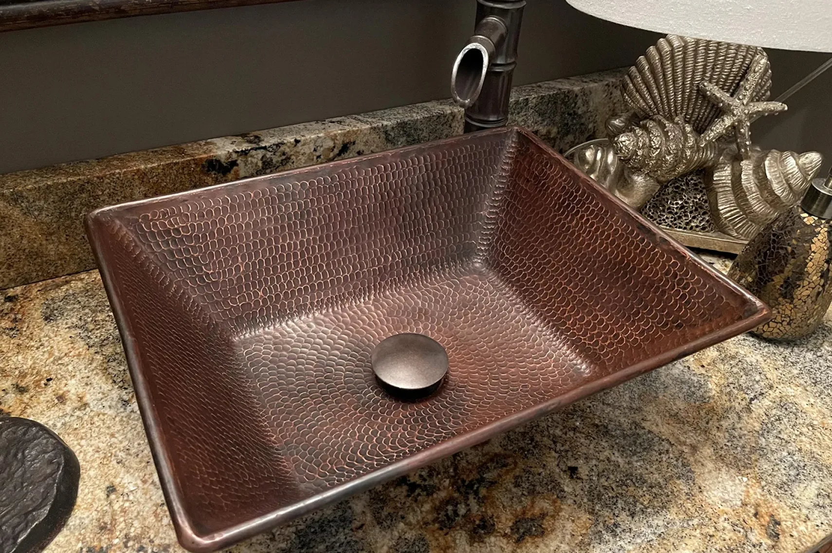 Premier Copper Products 17" Rectangle Copper Bathroom Sink, Oil Rubbed Bronze, VREC17WDB