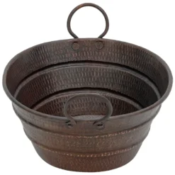 Premier Copper Products 19" Oval Copper Bathroom Sink, Oil Rubbed Bronze, VOB16DB