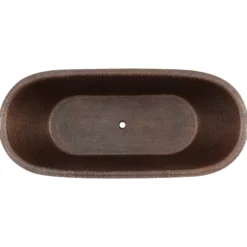 Premier Copper Products 72" Hammered Copper Modern Style Bathtub, BTM72DB
