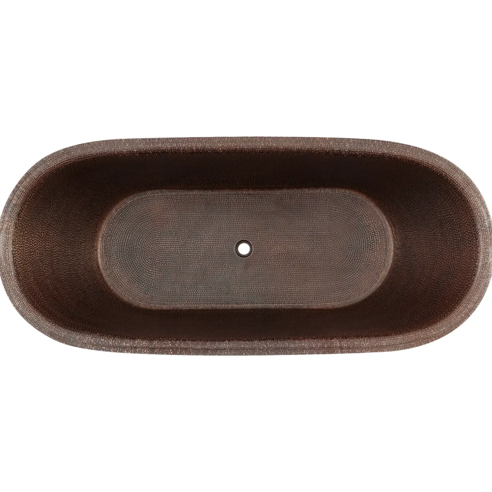 Premier Copper Products 72" Hammered Copper Modern Style Bathtub, BTM72DB