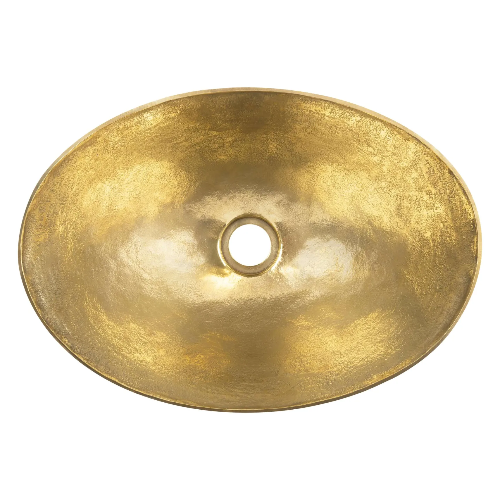 Premier Copper Products 17" x 12" Oval Vessel - Above Counter Terra Firma Brass Bathroom Sink, TFVO17PB