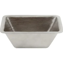 Premier Copper Products 17" Copper Bar/Prep Sink, Nickel, BRECEN3