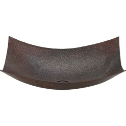 Premier Copper Products 18" Rectangle Copper Bathroom Sink, Oil Rubbed Bronze, VREC18MSDB