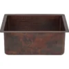 Premier Copper Products 20" Copper Bar/Prep Sink, Oil Rubbed Bronze, BREC20DB