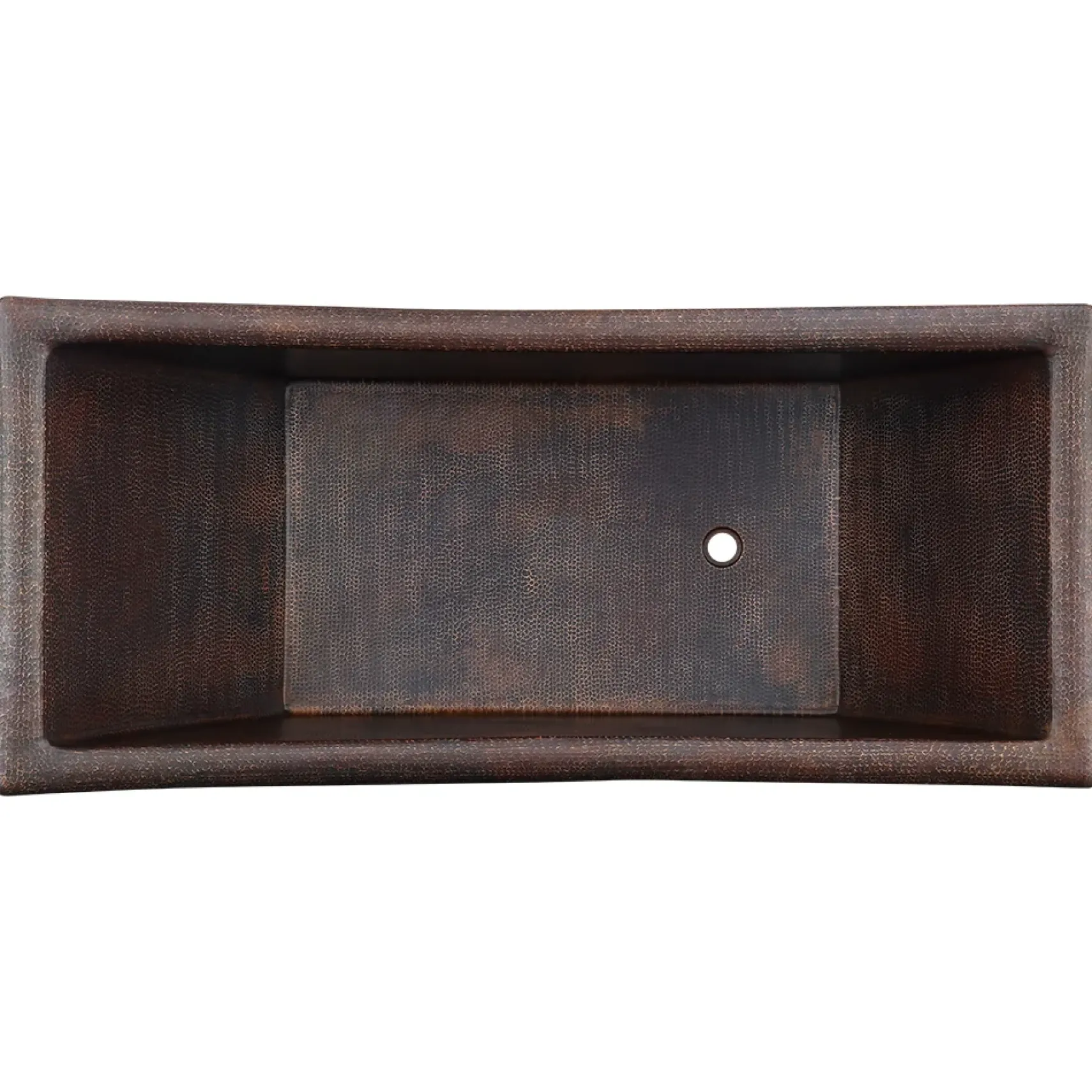 Premier Copper Products 67" Hammered Copper Canoa Single Slipper Bathtub, BTSC67DB
