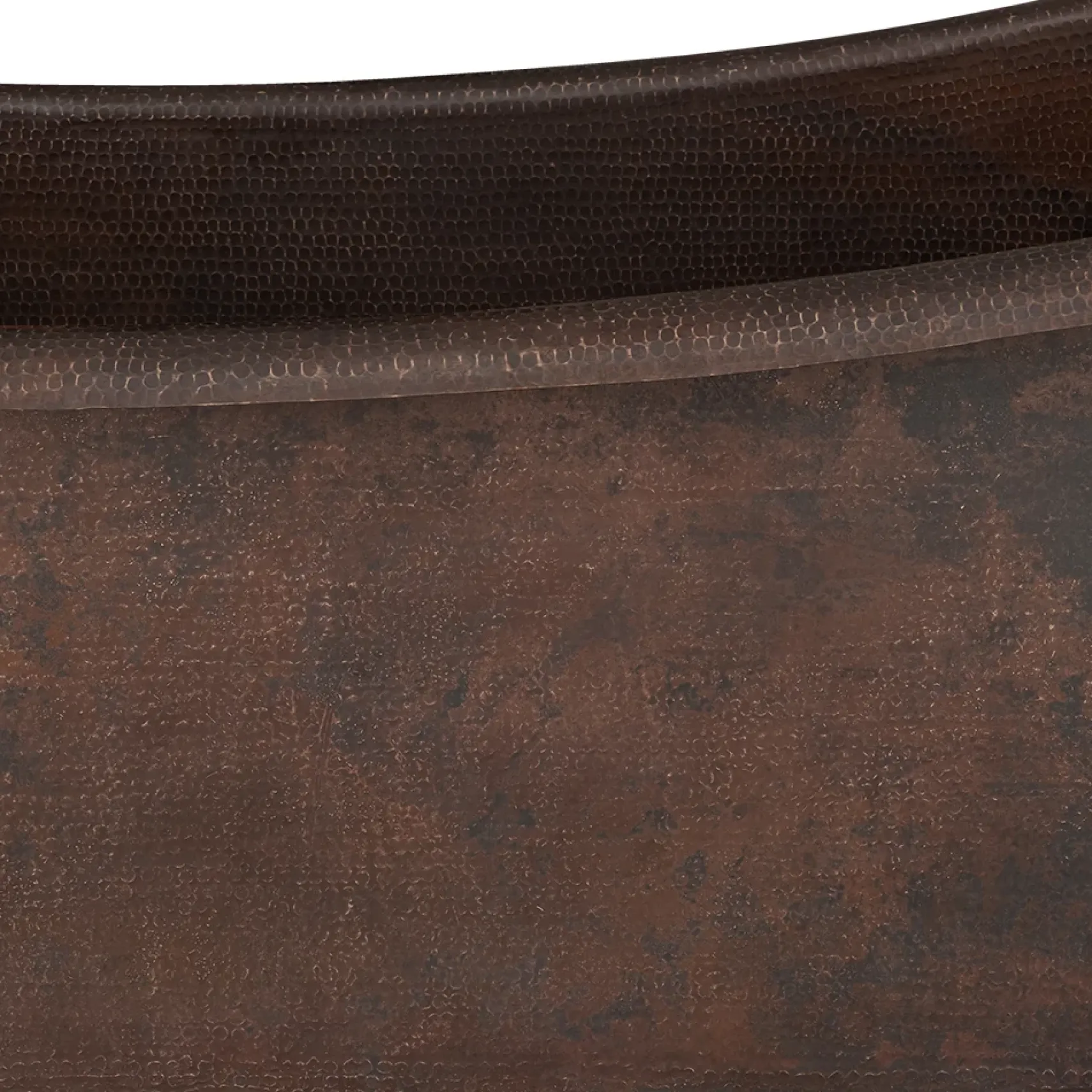 Premier Copper Products 67" Hammered Copper Canoa Single Slipper Bathtub, BTSC67DB
