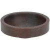 Premier Copper Products 15" Round Copper Bathroom Sink, Oil Rubbed Bronze, VR15SKDB