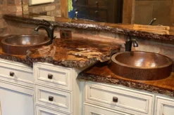 Premier Copper Products 15" Round Copper Bathroom Sink, Oil Rubbed Bronze, VR15SKDB