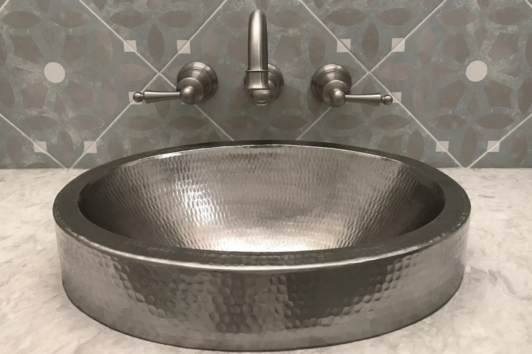 Premier Copper Products 17" Oval Copper Bathroom Sink, Nickel, VO17SKEN