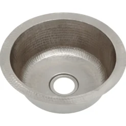 Premier Copper Products 12" Copper Bar/Prep Sink, Nickel, BR12EN2