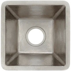 Premier Copper Products 15" Copper Bar/Prep Sink, Nickel, BS15EN3