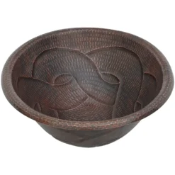 Premier Copper Products 19" Oval Copper Bathroom Sink, Oil Rubbed Bronze, LO19RBDDB