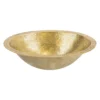 Premier Copper Products 19" x 14" Oval Dual - Undermount or Drop In Terra Firma Brass Bathroom Sink, TFLO19FPB