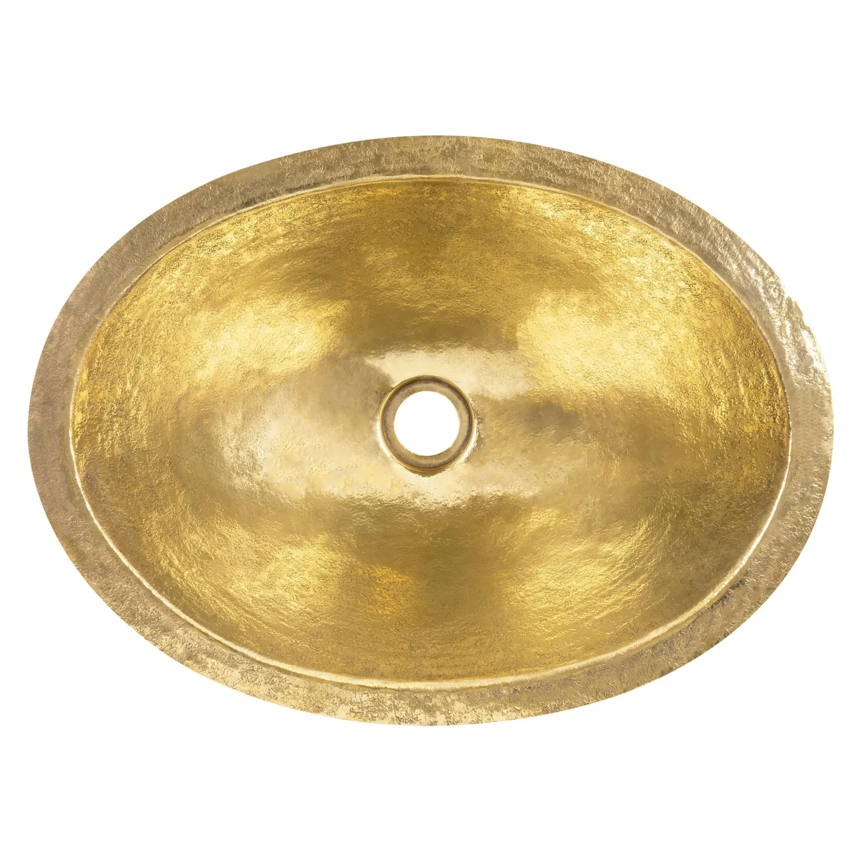 Premier Copper Products 19" x 14" Oval Dual - Undermount or Drop In Terra Firma Brass Bathroom Sink, TFLO19FPB