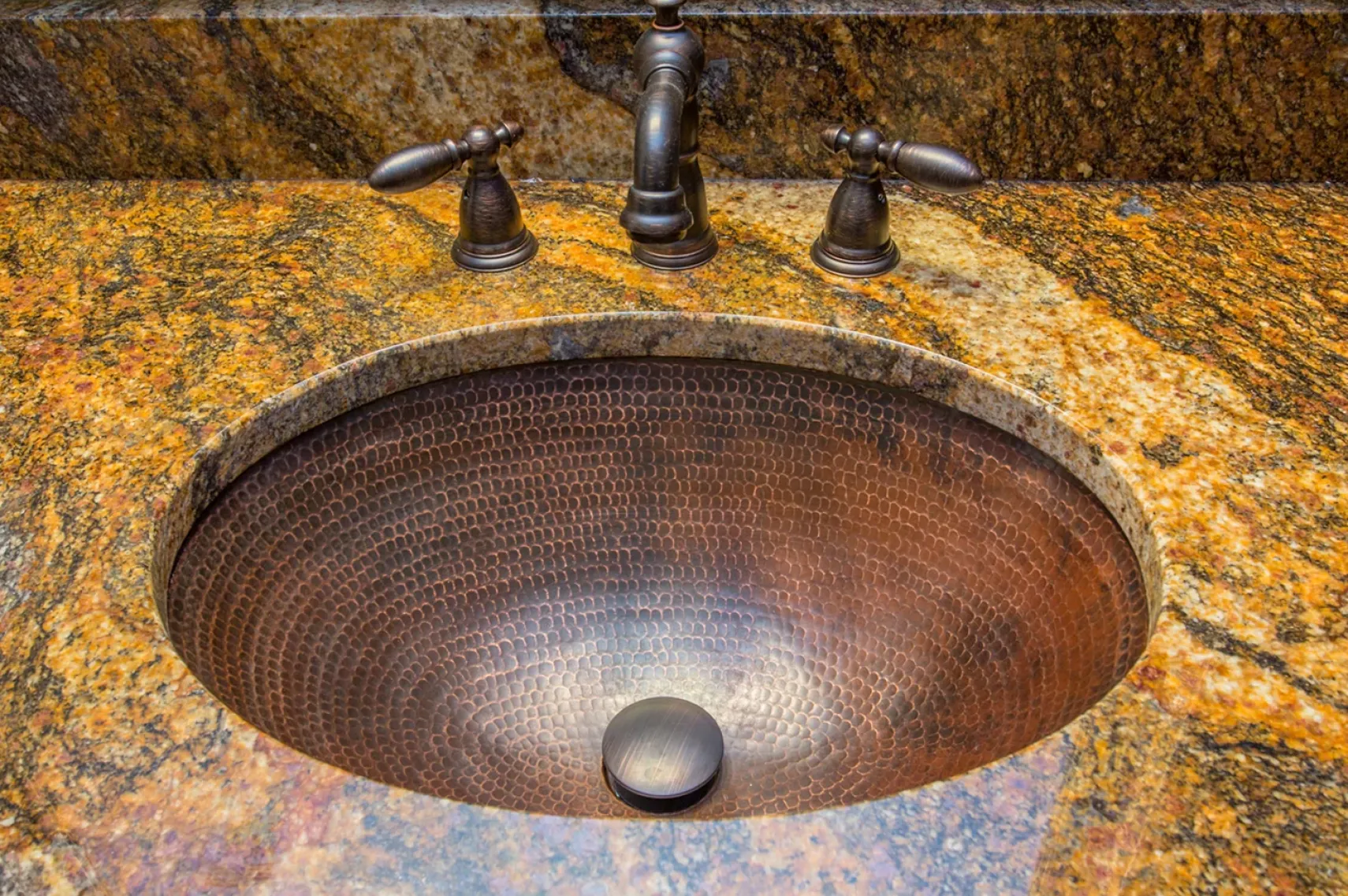 Premier Copper Products 19" Oval Copper Bathroom Sink, Oil Rubbed Bronze, LO19FDB