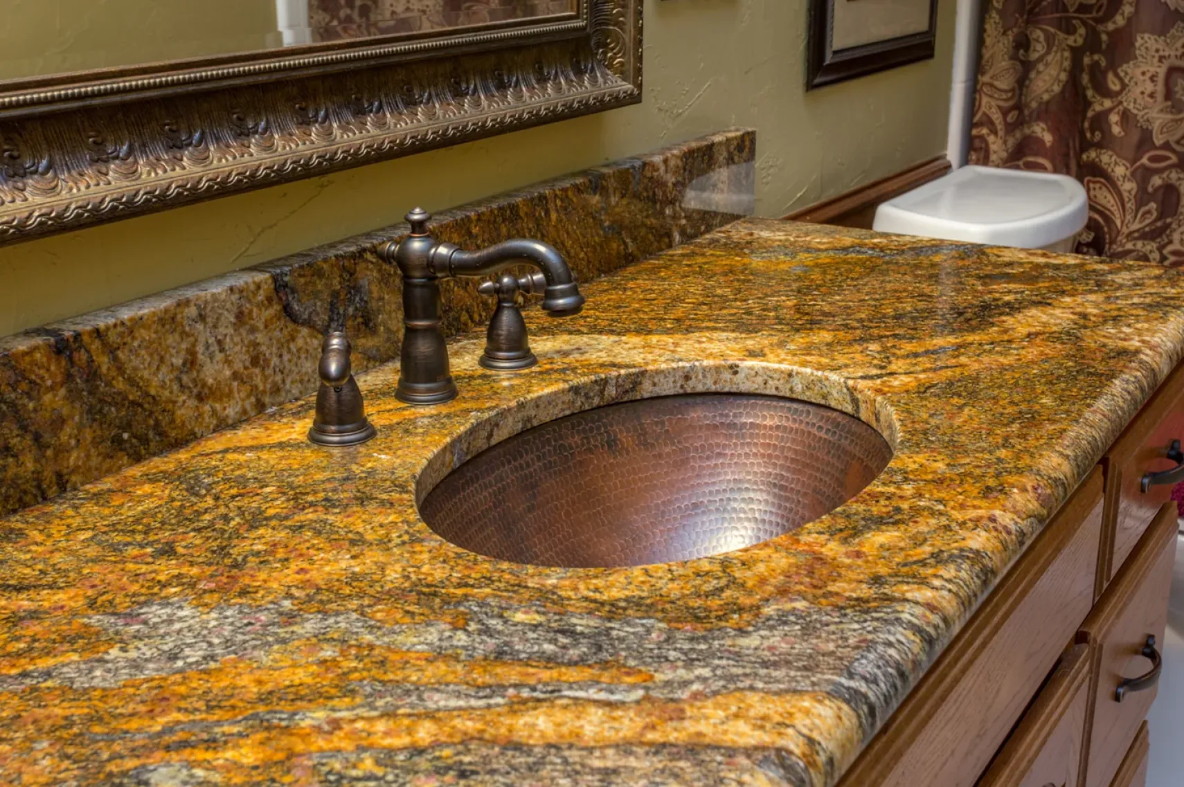 Premier Copper Products 19" Oval Copper Bathroom Sink, Oil Rubbed Bronze, LO19FDB