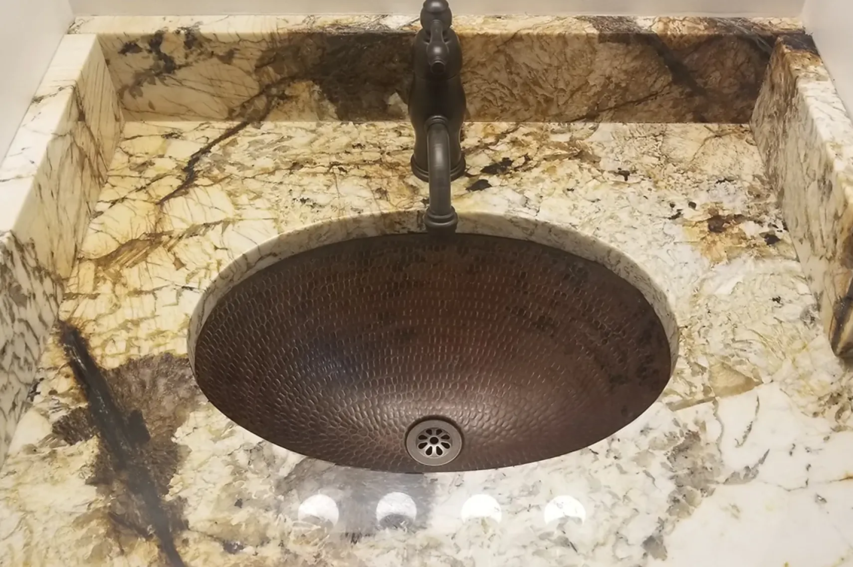 Premier Copper Products 19" Oval Copper Bathroom Sink, Oil Rubbed Bronze, LO19FDB
