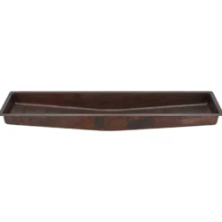 Premier Copper Products 60" Rectangle Copper Bathroom Sink, Oil Rubbed Bronze, LREC60DB