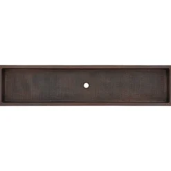 Premier Copper Products 60" Rectangle Copper Bathroom Sink, Oil Rubbed Bronze, LREC60DB