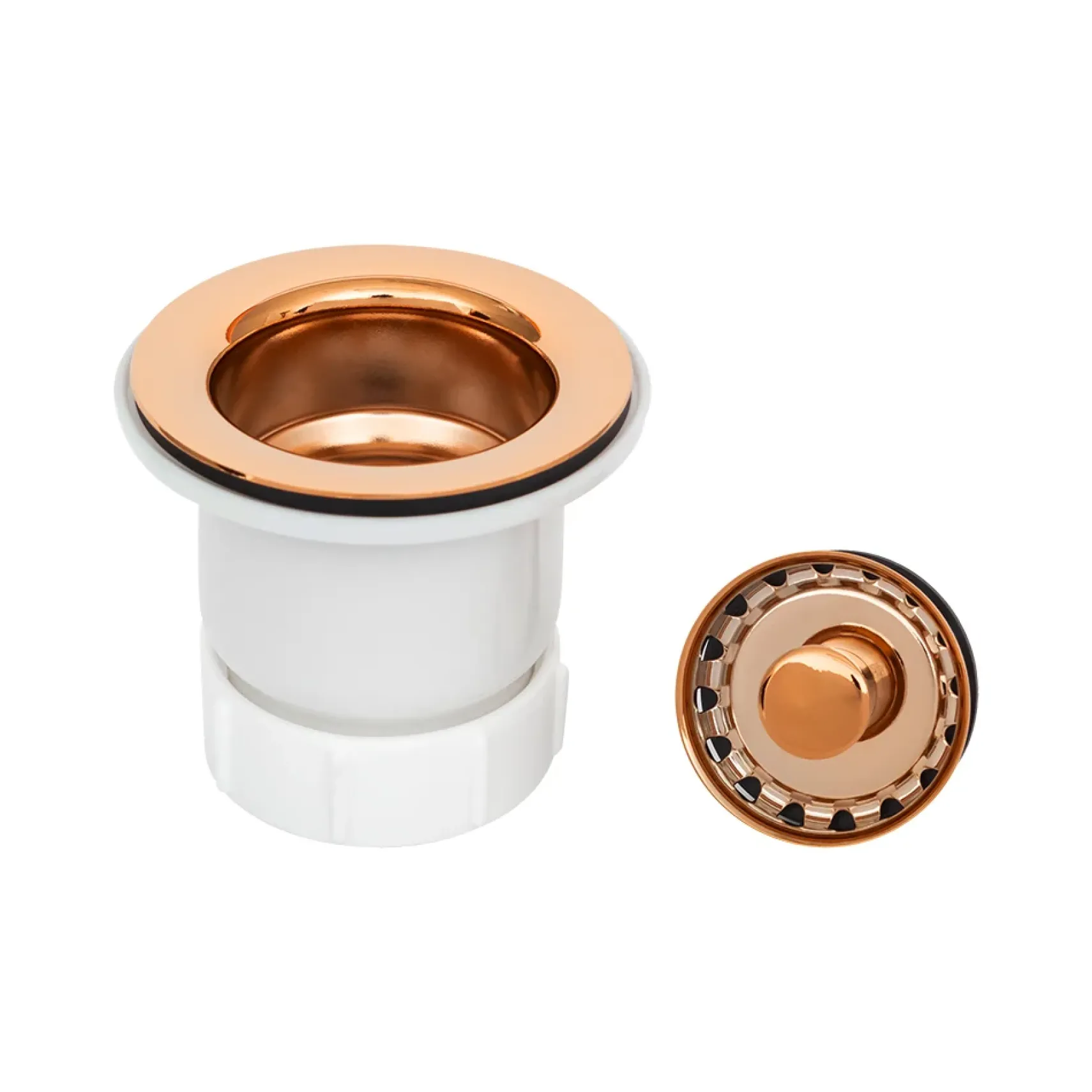Premier Copper Products 12" Round Hammered Copper Bar Sink with 2" Drain Opening in Polished Copper, Matching Drain and Accessories, BSP5_BR12PC2-B