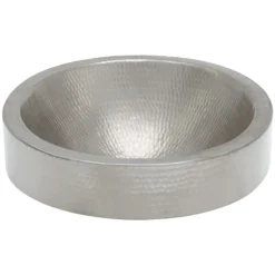 Premier Copper Products 18" Oval Copper Bathroom Sink, Nickel, VO18SKEN