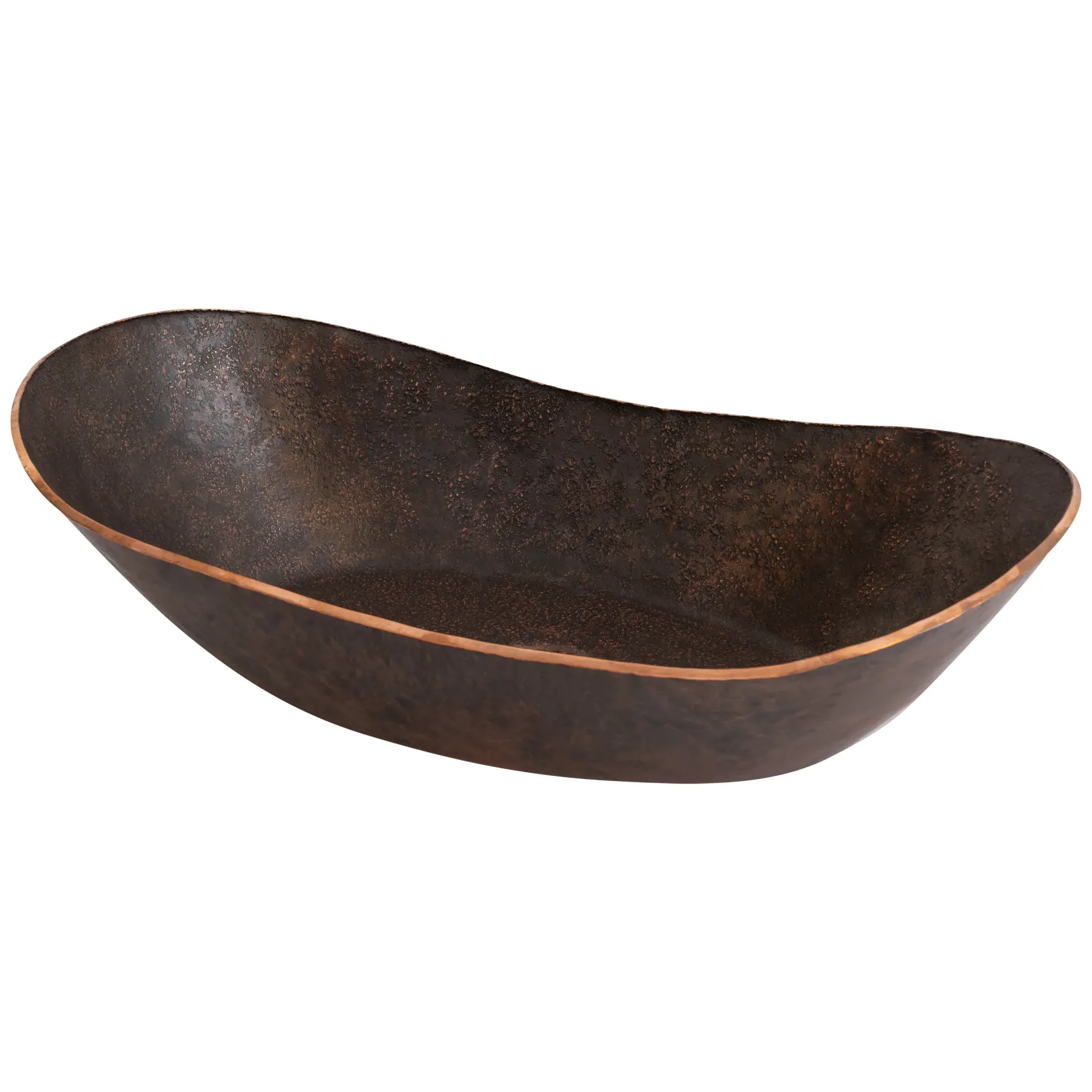 Premier Copper Products 23" x 12" Oval Vessel - Above Counter Terra Firma Copper Bathroom Sink, Dark Brown, 10 Gauge, TFVBT23DB