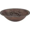Premier Copper Products 19" Oval Copper Bathroom Sink, Oil Rubbed Bronze, LO19FKOIDB