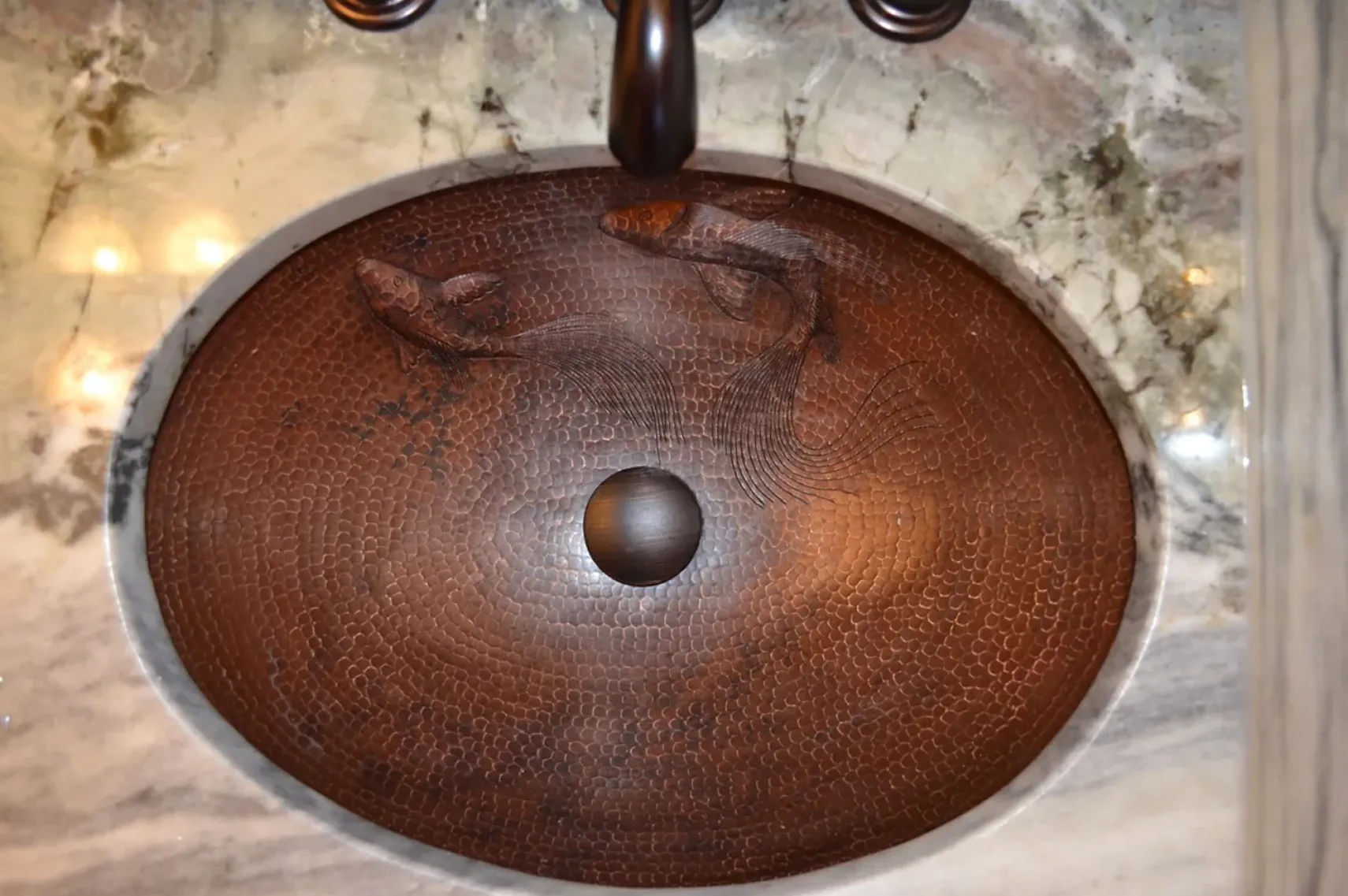 Premier Copper Products 19" Oval Copper Bathroom Sink, Oil Rubbed Bronze, LO19FKOIDB