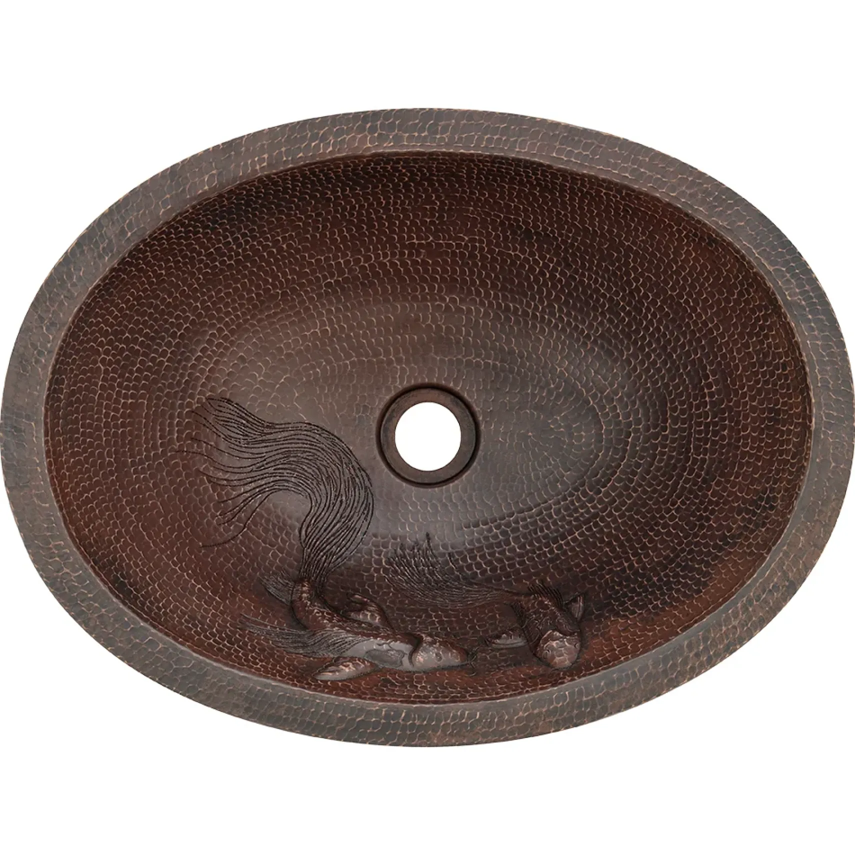 Premier Copper Products 19" Oval Copper Bathroom Sink, Oil Rubbed Bronze, LO19FKOIDB