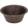 Premier Copper Products 16" Copper Bar/Prep Sink, Oil Rubbed Bronze, BR16GDB3